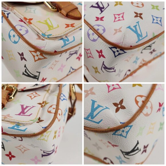 LOUIS VUITTON Monogram Multicolor Lodge GM Bag White M40051 Auth 136625V - Picture 14 of 16